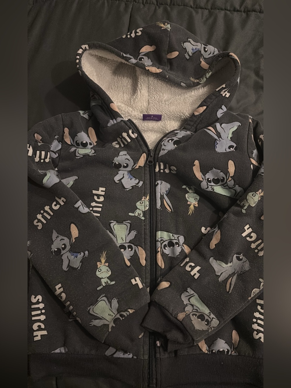 stitch fuzzy sweater